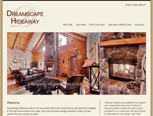 Tablet Screenshot of dreamscapehideaway.com